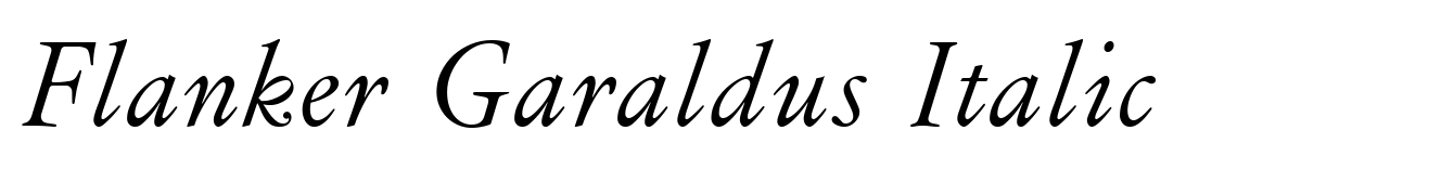Flanker Garaldus Italic